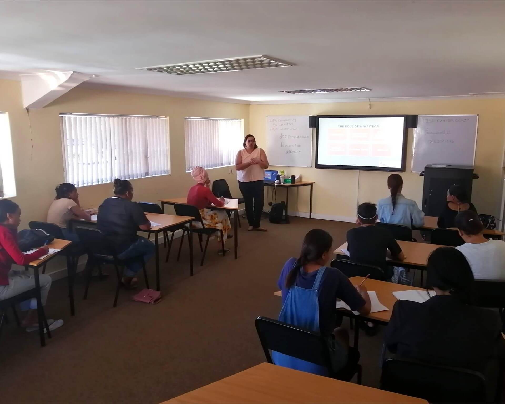 Waitron training class in session